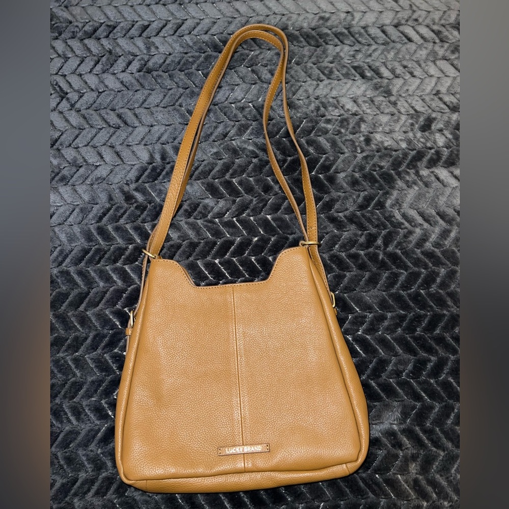 Lucky Brand Convertible Shoulder Bag Backpack Topanga Tan Leather